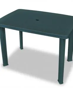 vidaXL 3 Piece Bistro Set Plastic Green