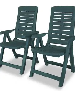 vidaXL 3 Piece Bistro Set Plastic Green
