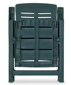 vidaXL 3 Piece Bistro Set Plastic Green