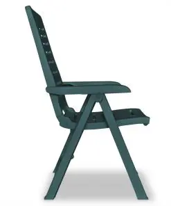 vidaXL 5 Piece Outdoor Dining Set Plastic Green