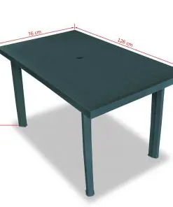 vidaXL 5 Piece Outdoor Dining Set Plastic Green