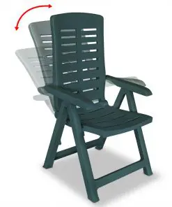 vidaXL 9 Piece Outdoor Dining Set Plastic Green