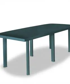 vidaXL 11 Piece Outdoor Dining Set Plastic Green