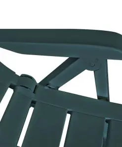 vidaXL 11 Piece Outdoor Dining Set Plastic Green