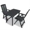 vidaXL 3 Piece Bistro Set Plastic Anthracite vidaXL 3 Piece Bistro Set Plastic Anthracite