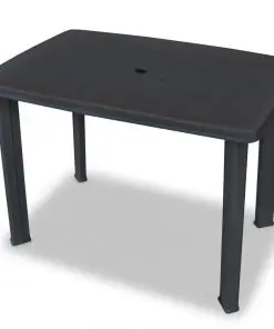 vidaXL 3 Piece Bistro Set Plastic Anthracite