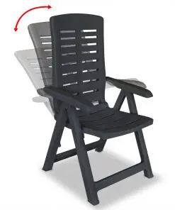 vidaXL 3 Piece Bistro Set Plastic Anthracite