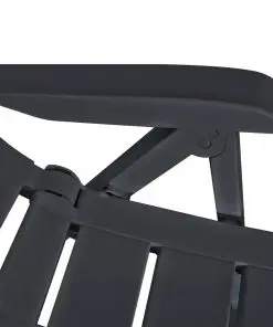 vidaXL 3 Piece Bistro Set Plastic Anthracite