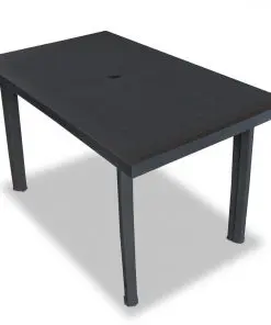 vidaXL 5 Piece Outdoor Dining Set Plastic Anthracite