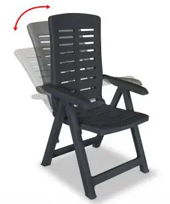 vidaXL 5 Piece Outdoor Dining Set Plastic Anthracite