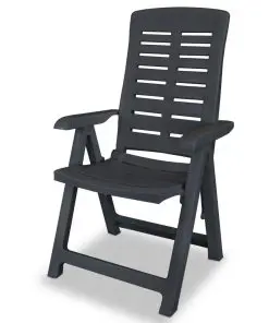 vidaXL 5 Piece Outdoor Dining Set Plastic Anthracite