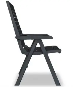 vidaXL 5 Piece Outdoor Dining Set Plastic Anthracite