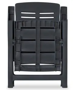 vidaXL 5 Piece Outdoor Dining Set Plastic Anthracite