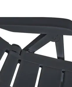 vidaXL 5 Piece Outdoor Dining Set Plastic Anthracite