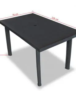 vidaXL 5 Piece Outdoor Dining Set Plastic Anthracite