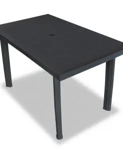 vidaXL 7 Piece Outdoor Dining Set Plastic Anthracite