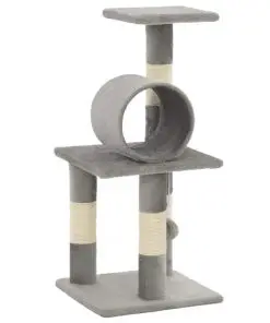 vidaXL Cat Tree with Sisal Scratching Posts 65 cm Grey