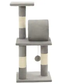 vidaXL Cat Tree with Sisal Scratching Posts 65 cm Grey