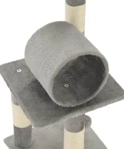 vidaXL Cat Tree with Sisal Scratching Posts 65 cm Grey