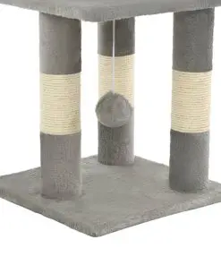 vidaXL Cat Tree with Sisal Scratching Posts 65 cm Grey