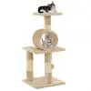 vidaXL Cat Tree with Sisal Scratching Posts 65 cm Beige