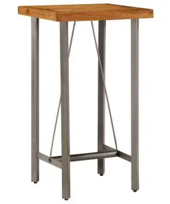 vidaXL Bar Table Solid Reclaimed Teak 60x60x107 cm