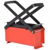 vidaXL Paper Log Briquette Maker Steel 34x14x14 cm Black and Red vidaXL Paper Log Briquette Maker Steel 34x14x14 cm Black and Red
