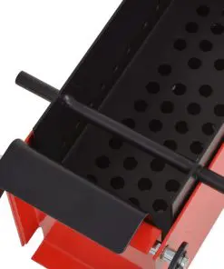 vidaXL Paper Log Briquette Maker Steel 34x14x14 cm Black and Red