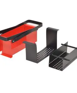 vidaXL Paper Log Briquette Maker Steel 34x14x14 cm Black and Red