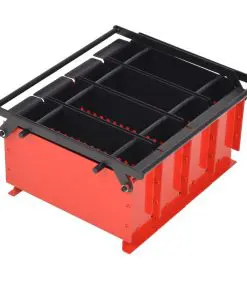 vidaXL Paper Log Briquette Maker Steel 38x31x18 cm Black and Red