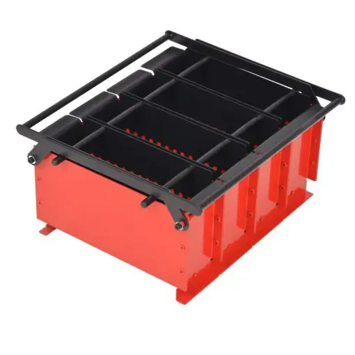 vidaXL Paper Log Briquette Maker Steel 38x31x18 cm Black and Red