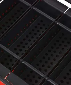 vidaXL Paper Log Briquette Maker Steel 38x31x18 cm Black and Red