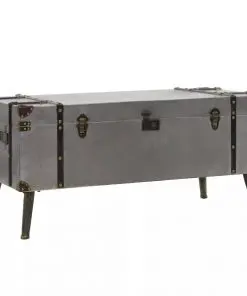 vidaXL Coffee Table MDF and Aluminium 102x51x47.5 cm