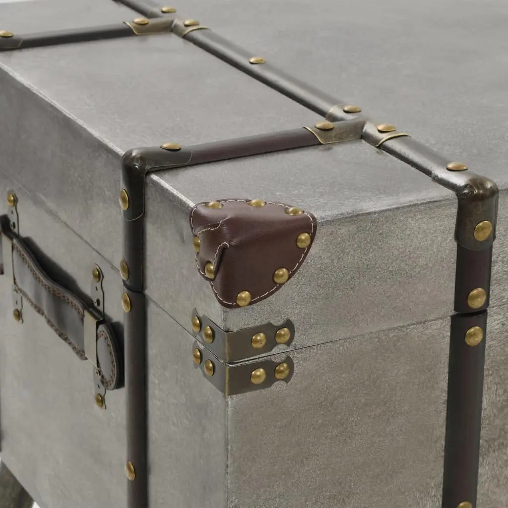 vidaXL Coffee Table MDF and Aluminium 102x51x47.5 cm