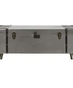 vidaXL Coffee Table MDF and Aluminium 102x51x47.5 cm