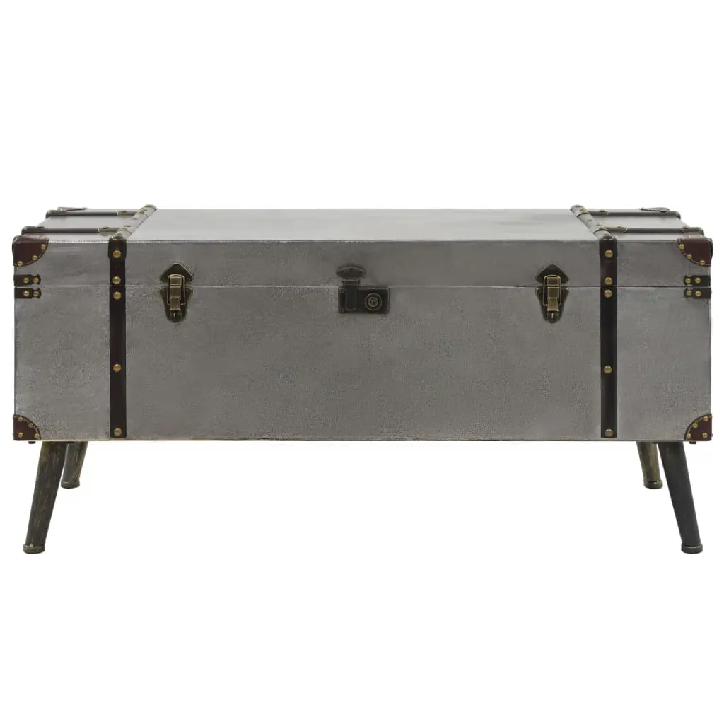 vidaXL Coffee Table MDF and Aluminium 102x51x47.5 cm