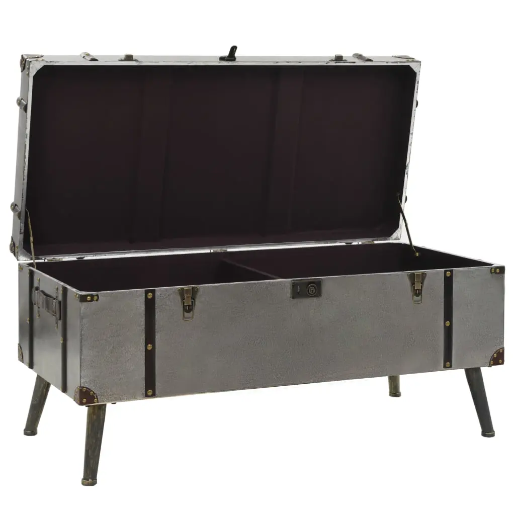 vidaXL Coffee Table MDF and Aluminium 102x51x47.5 cm