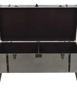 vidaXL Coffee Table MDF and Aluminium 102x51x47.5 cm