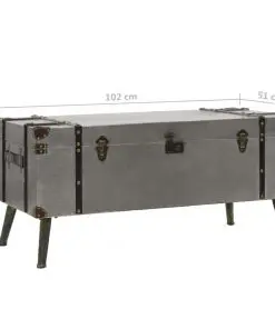 vidaXL Coffee Table MDF and Aluminium 102x51x47.5 cm