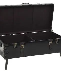 vidaXL Coffee Table MDF and Steel 102x51x48 cm