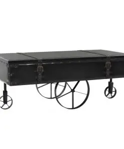 vidaXL Coffee Table MDF and Fir Wood 110x55x43 cm