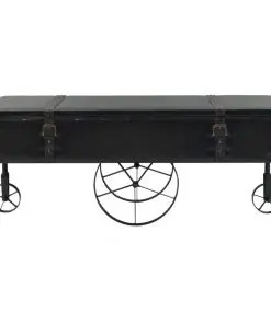 vidaXL Coffee Table MDF and Fir Wood 110x55x43 cm