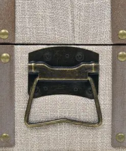 vidaXL Storage Bench Solid Wood and Steel 111x34x37 cm