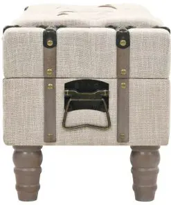 vidaXL Storage Bench Solid Wood and Steel 111x34x37 cm