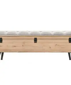 vidaXL Storage Bench 120x40x50cm Solid Wood and MDF