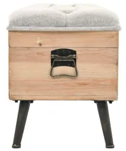 vidaXL Storage Bench 120x40x50cm Solid Wood and MDF