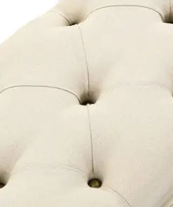 vidaXL Storage Bench Solid Wood and Fabric 120x32x38 cm