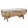 vidaXL Storage Bench 103x51x44 cm Solid Wood and Fabric vidaXL Storage Bench 103x51x44 cm Solid Wood and Fabric