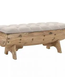 vidaXL Storage Bench 103x51x44 cm Solid Wood and Fabric vidaXL Storage Bench 103x51x44 cm Solid Wood and Fabric