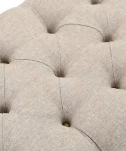 vidaXL Storage Bench 103x51x44 cm Solid Wood and Fabric